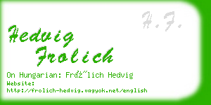 hedvig frolich business card
